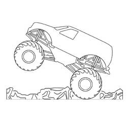 Dibujo para colorear: Monster Truck (Transporte) #141382 - Dibujos para Colorear e Imprimir Gratis