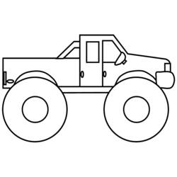 Dibujo para colorear: Monster Truck (Transporte) #141384 - Dibujos para Colorear e Imprimir Gratis
