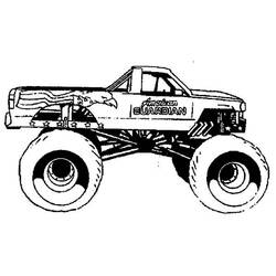 Dibujo para colorear: Monster Truck (Transporte) #141396 - Dibujos para Colorear e Imprimir Gratis