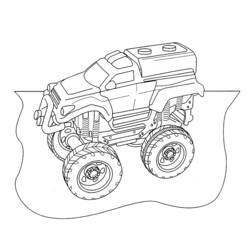 Dibujo para colorear: Monster Truck (Transporte) #141398 - Dibujos para Colorear e Imprimir Gratis