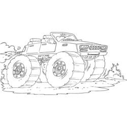 Dibujo para colorear: Monster Truck (Transporte) #141416 - Dibujos para Colorear e Imprimir Gratis