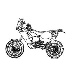 Dibujo para colorear: Motocross (Transporte) #136521 - Dibujos para Colorear e Imprimir Gratis
