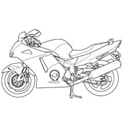 Dibujo para colorear: Motorcycle (Transporte) #136309 - Dibujos para Colorear e Imprimir Gratis