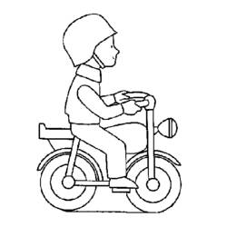Dibujo para colorear: Motorcycle (Transporte) #136341 - Dibujos para Colorear e Imprimir Gratis