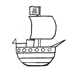 Dibujo para colorear: Pirate ship (Transporte) #138210 - Dibujos para Colorear e Imprimir Gratis