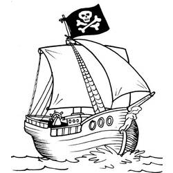 Dibujo para colorear: Pirate ship (Transporte) #138212 - Dibujos para Colorear e Imprimir Gratis