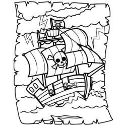Dibujo para colorear: Pirate ship (Transporte) #138213 - Dibujos para Colorear e Imprimir Gratis