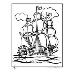 Dibujo para colorear: Pirate ship (Transporte) #138214 - Dibujos para Colorear e Imprimir Gratis