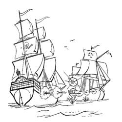 Dibujo para colorear: Pirate ship (Transporte) #138220 - Dibujos para Colorear e Imprimir Gratis