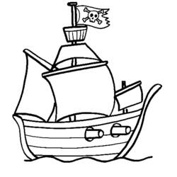 Dibujos para colorear: Pirate ship - Dibujos para Colorear e Imprimir Gratis