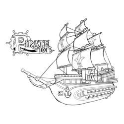 Dibujo para colorear: Pirate ship (Transporte) #138243 - Dibujos para Colorear e Imprimir Gratis