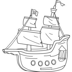 Dibujo para colorear: Pirate ship (Transporte) #138245 - Dibujos para Colorear e Imprimir Gratis