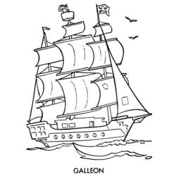 Dibujo para colorear: Pirate ship (Transporte) #138246 - Dibujos para Colorear e Imprimir Gratis