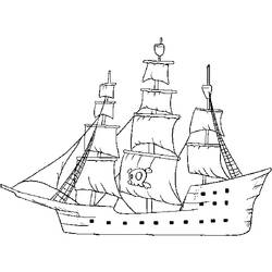 Dibujo para colorear: Pirate ship (Transporte) #138251 - Dibujos para Colorear e Imprimir Gratis
