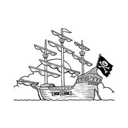 Dibujo para colorear: Pirate ship (Transporte) #138270 - Dibujos para Colorear e Imprimir Gratis