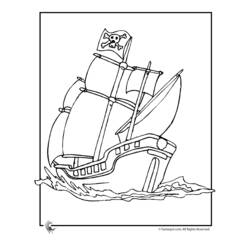 Dibujo para colorear: Pirate ship (Transporte) #138275 - Dibujos para Colorear e Imprimir Gratis