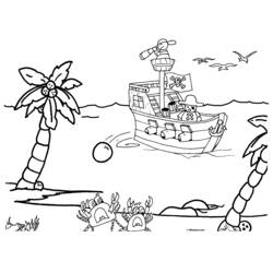 Dibujo para colorear: Pirate ship (Transporte) #138278 - Dibujos para Colorear e Imprimir Gratis