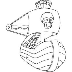 Dibujo para colorear: Pirate ship (Transporte) #138283 - Dibujos para Colorear e Imprimir Gratis