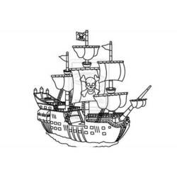 Dibujo para colorear: Pirate ship (Transporte) #138305 - Dibujos para Colorear e Imprimir Gratis