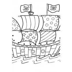 Dibujo para colorear: Pirate ship (Transporte) #138345 - Dibujos para Colorear e Imprimir Gratis