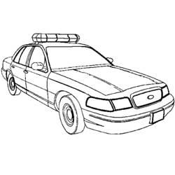 Dibujo para colorear: Police car (Transporte) #142946 - Dibujos para Colorear e Imprimir Gratis