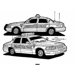 Dibujo para colorear: Police car (Transporte) #142951 - Dibujos para Colorear e Imprimir Gratis