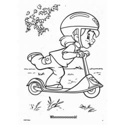 Dibujos para colorear: Push Scooter - Dibujos para Colorear e Imprimir Gratis