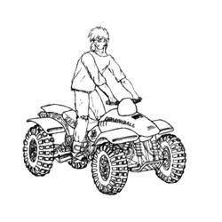 Dibujo para colorear: Quad / ATV (Transporte) #143194 - Dibujos para Colorear e Imprimir Gratis