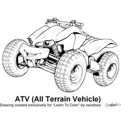 Dibujo para colorear: Quad / ATV (Transporte) #143244 - Dibujos para Colorear e Imprimir Gratis