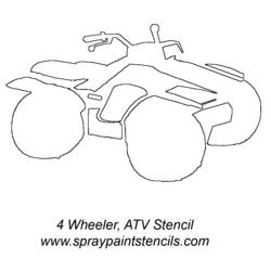 Dibujo para colorear: Quad / ATV (Transporte) #143477 - Dibujos para Colorear e Imprimir Gratis