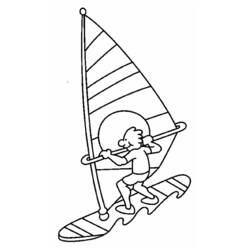 Dibujos para colorear: Sailboard / Windsurfing - Dibujos para Colorear e Imprimir Gratis