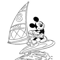 Dibujo para colorear: Sailboard / Windsurfing (Transporte) #144057 - Dibujos para Colorear e Imprimir Gratis