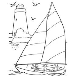 Dibujo para colorear: Sailboat (Transporte) #143552 - Dibujos para Colorear e Imprimir Gratis