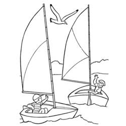 Dibujo para colorear: Sailboat (Transporte) #143559 - Dibujos para Colorear e Imprimir Gratis