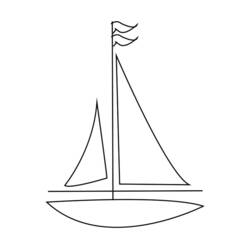 Dibujo para colorear: Sailboat (Transporte) #143564 - Dibujos para Colorear e Imprimir Gratis