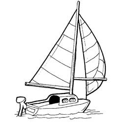 Dibujo para colorear: Sailboat (Transporte) #143569 - Dibujos para Colorear e Imprimir Gratis