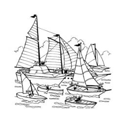 Dibujo para colorear: Sailboat (Transporte) #143593 - Dibujos para Colorear e Imprimir Gratis