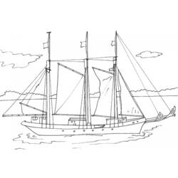 Dibujo para colorear: Sailboat (Transporte) #143600 - Dibujos para Colorear e Imprimir Gratis