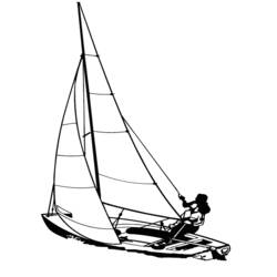 Dibujo para colorear: Sailboat (Transporte) #143611 - Dibujos para Colorear e Imprimir Gratis