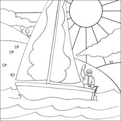 Dibujo para colorear: Sailboat (Transporte) #143615 - Dibujos para Colorear e Imprimir Gratis