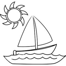 Dibujo para colorear: Sailboat (Transporte) #143620 - Dibujos para Colorear e Imprimir Gratis