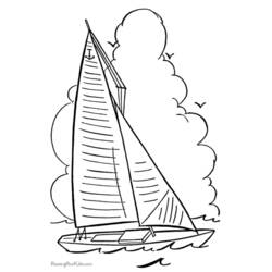 Dibujo para colorear: Sailboat (Transporte) #143623 - Dibujos para Colorear e Imprimir Gratis