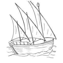 Dibujo para colorear: Sailboat (Transporte) #143634 - Dibujos para Colorear e Imprimir Gratis