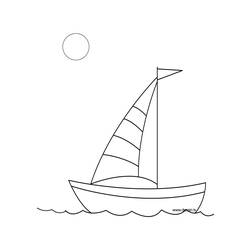 Dibujo para colorear: Sailboat (Transporte) #143702 - Dibujos para Colorear e Imprimir Gratis