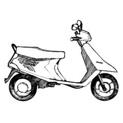Dibujo para colorear: Scooter (Transporte) #139530 - Dibujos para Colorear e Imprimir Gratis