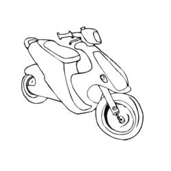 Dibujo para colorear: Scooter (Transporte) #139539 - Dibujos para Colorear e Imprimir Gratis