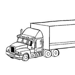 Dibujo para colorear: Semi-trailer (Transporte) #146717 - Dibujos para Colorear e Imprimir Gratis