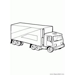 Dibujo para colorear: Semi-trailer (Transporte) #146721 - Dibujos para Colorear e Imprimir Gratis