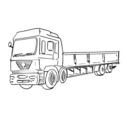 Dibujo para colorear: Semi-trailer (Transporte) #146765 - Dibujos para Colorear e Imprimir Gratis