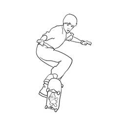 Dibujo para colorear: Skateboard (Transporte) #139281 - Dibujos para Colorear e Imprimir Gratis